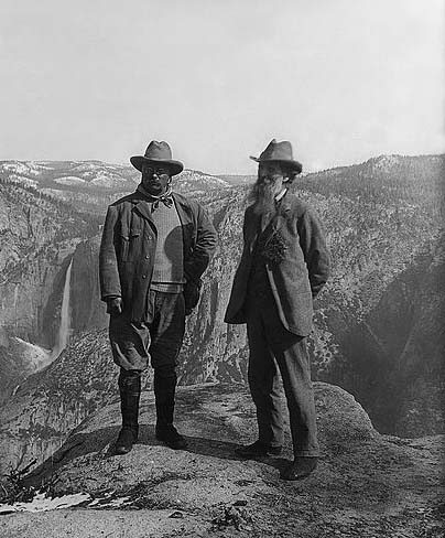 John Muir and Theodore Roosevelt in Yosemite National Park