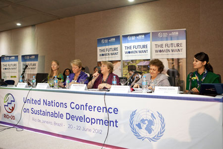 Panelists at the Rio+20 UN Women Leaders Forum