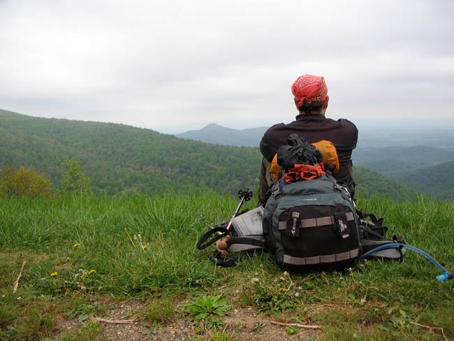 A view along the Appalachian Trail in Shenandoah National Park.