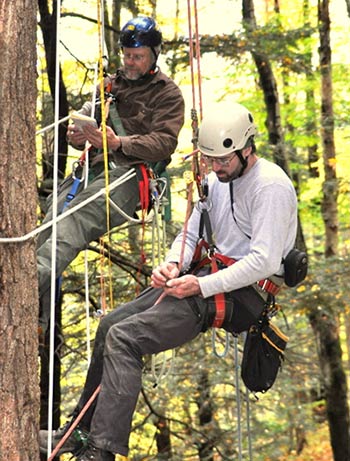 NTS members Bart Bouricius (left) and Will Blozan (right) during a climb.