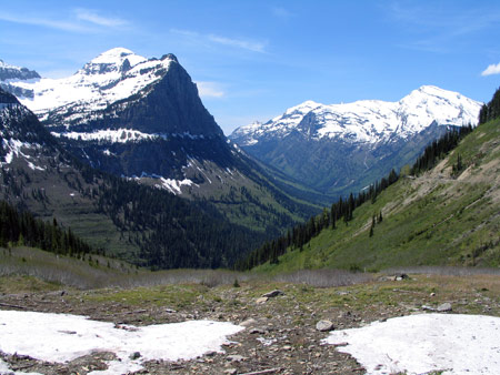 Looking westward from a part of Glacier National Park’s Going-to-the-Sun Road called Big Bend, just west of Logan Pass