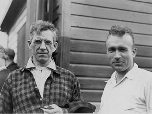 Benton MacKaye (left) with former Appalachian Trail Conservancy chairman, Myron Avery. Courtesy of the Appalachian Trail Conservancy.