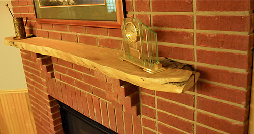 The funeral chapel in Solon, Iowa, features a hearth with a mantle made from a staghorn sumac tree that was at least 25 years old. Photo: Lori Linder.