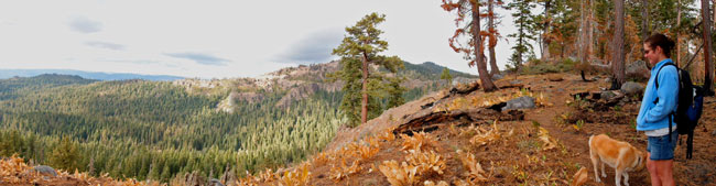 A view from the south end of the Trail of the Gargoyles in California’s Stanislaus National Forest