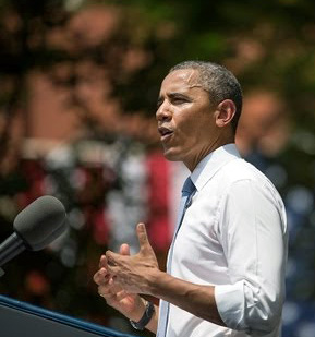 President Obama revealing his Climate Change Plan at Georgetown University.