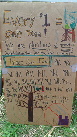 Raising money to plant trees