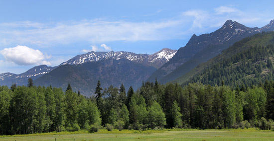 Cabinet Mountains from Bull River Road, Kootenai National Forest