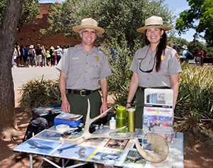 Uniformed National Park Service rangers 