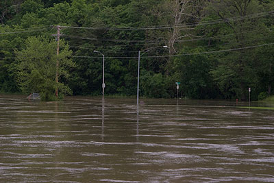 Flooding in Iowa City.