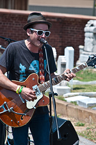 Atlanta band Mermaids plays at Oakland Cemetery's "Tunes From the Tombs" event.