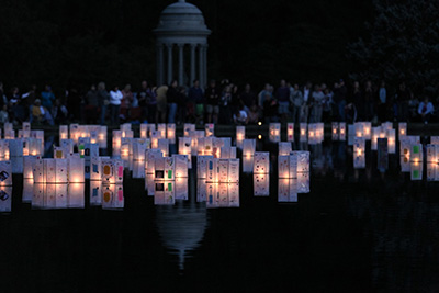Lantern lighting festival at Spring Grove Cemetery and Arboretum
