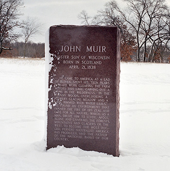 Granite memorial to John Muir