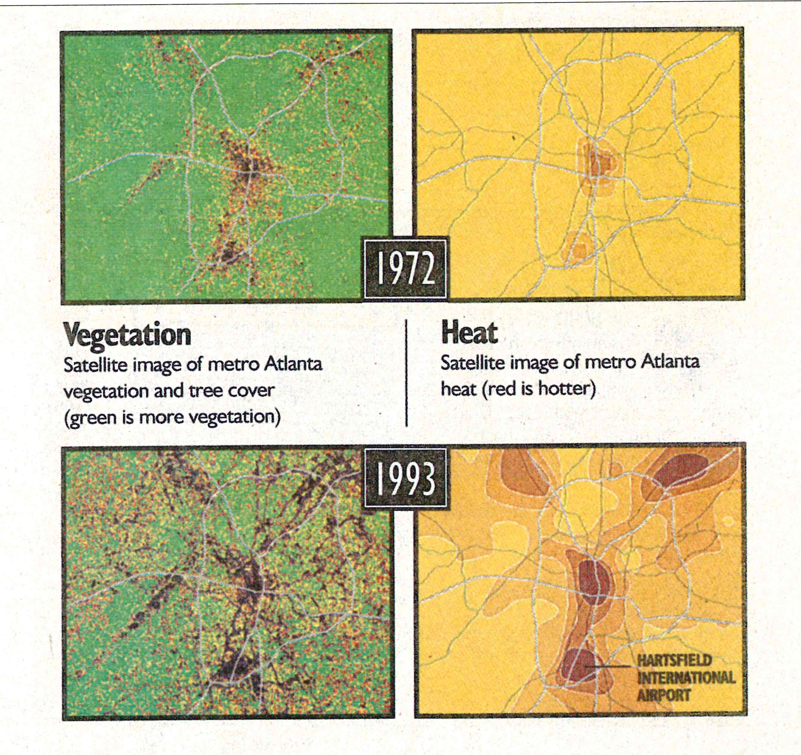 Atlanta tree cover satellite images