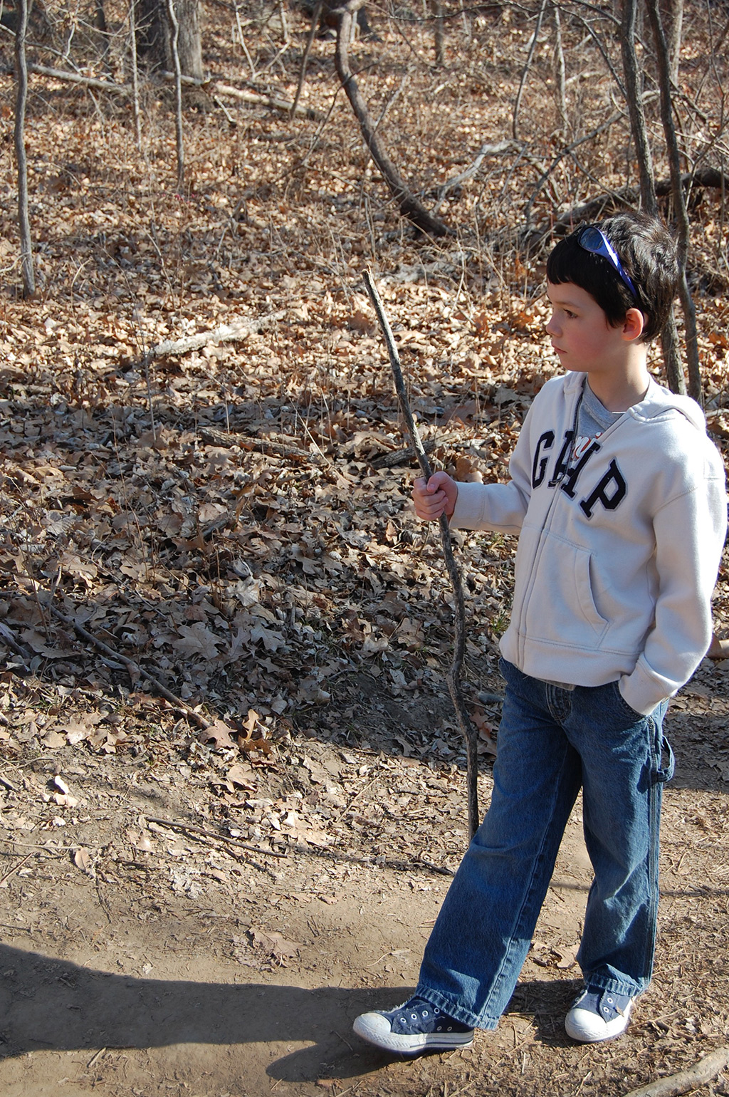 The author’s son, Jackson, on a hike in the Oklahoma Cross Timbers.