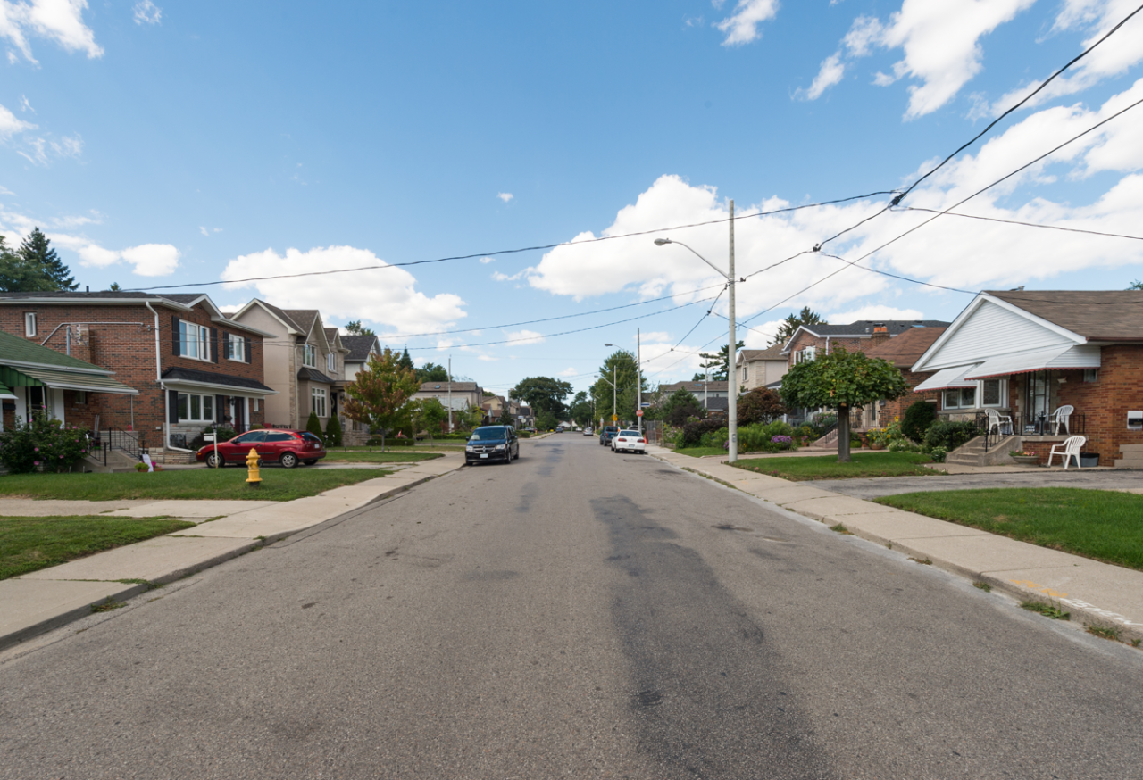 Image of a Toronto City street without trees Credit City of Toronto