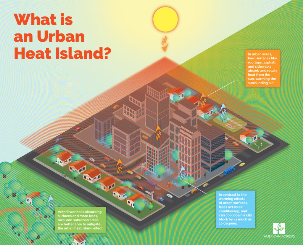 What is an Urban Heat Island graphic
