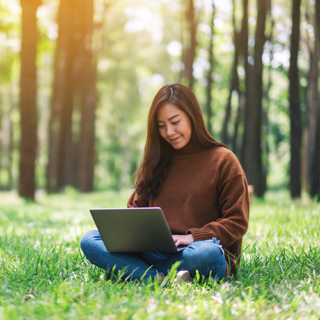 Woman on Computer
